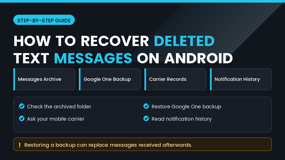 How to recover deleted text messages on Android without a computer