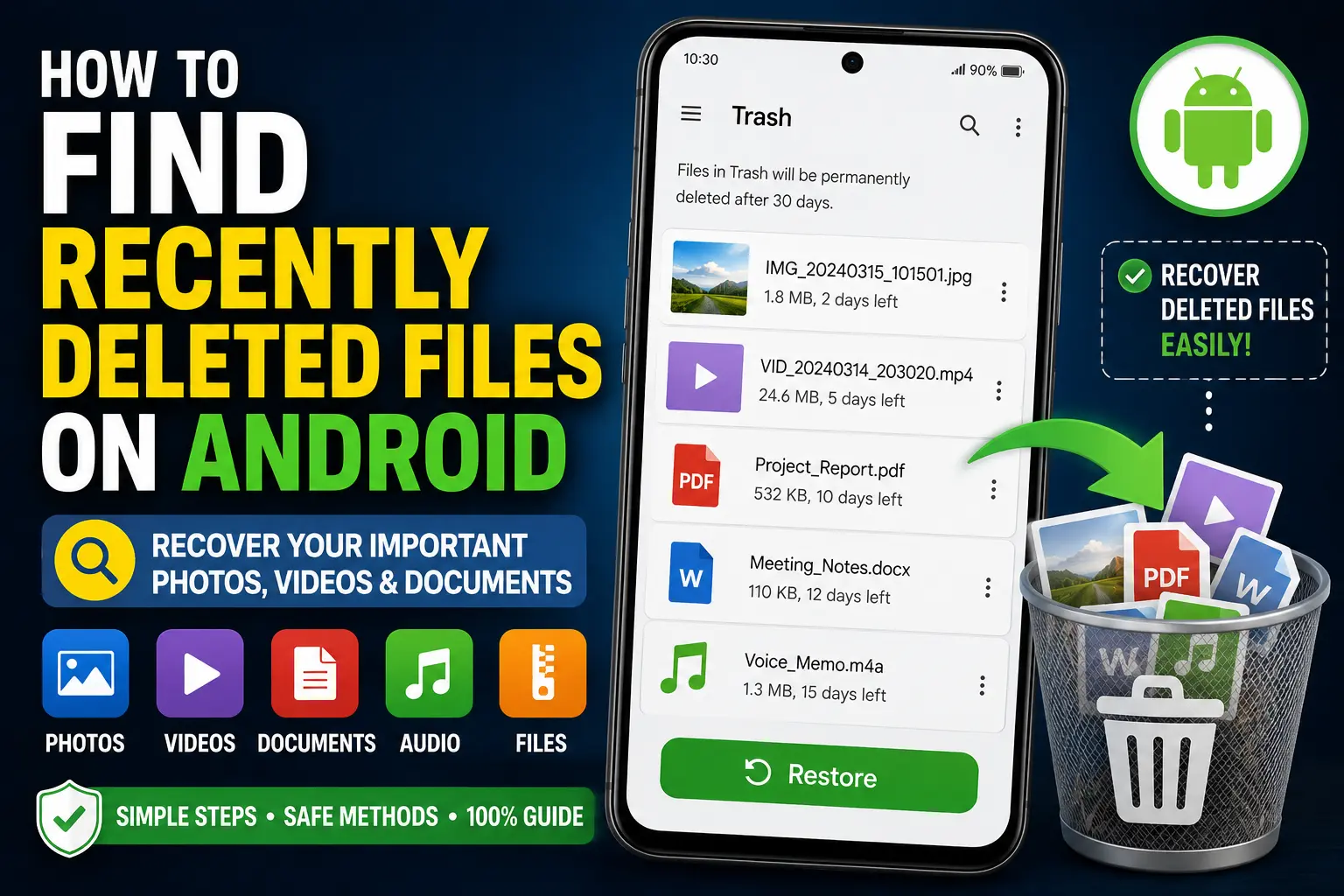 How to Find Recently Deleted Files on Android