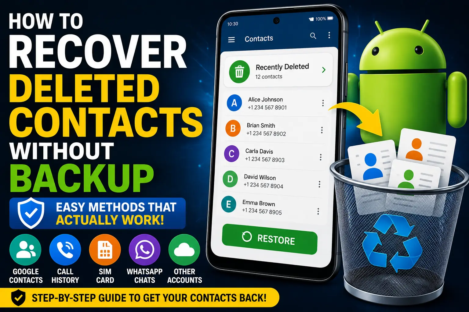 How to Recover Deleted Contacts Without Backup