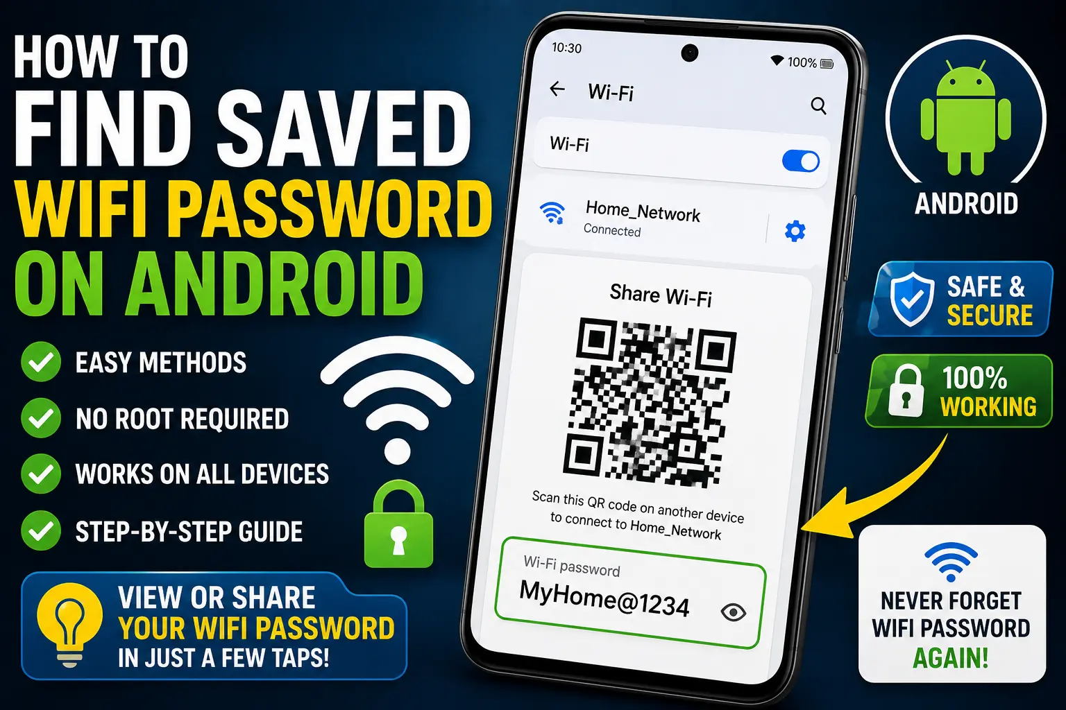 How to Find Saved WiFi Password on Android