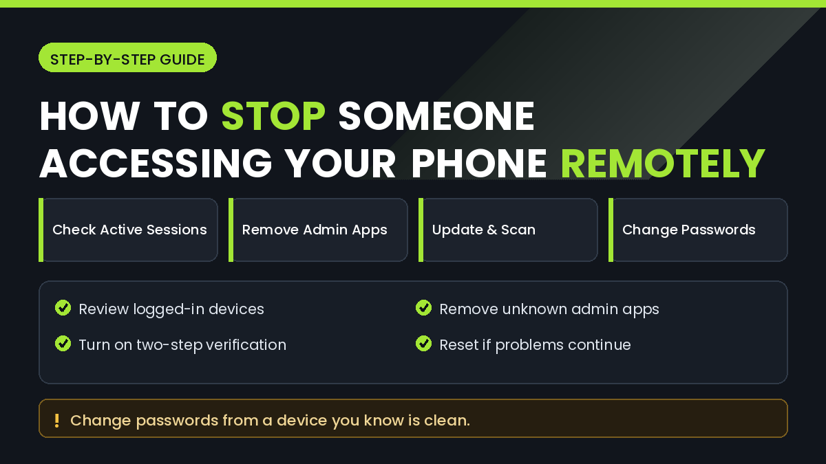 How to stop someone from accessing your phone remotely